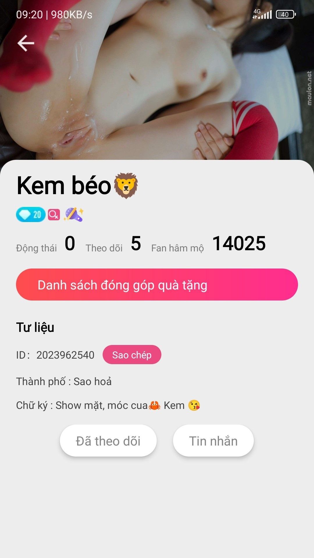 Bad girl Kem Béo Livestream khoe thân cực múp 1h46p